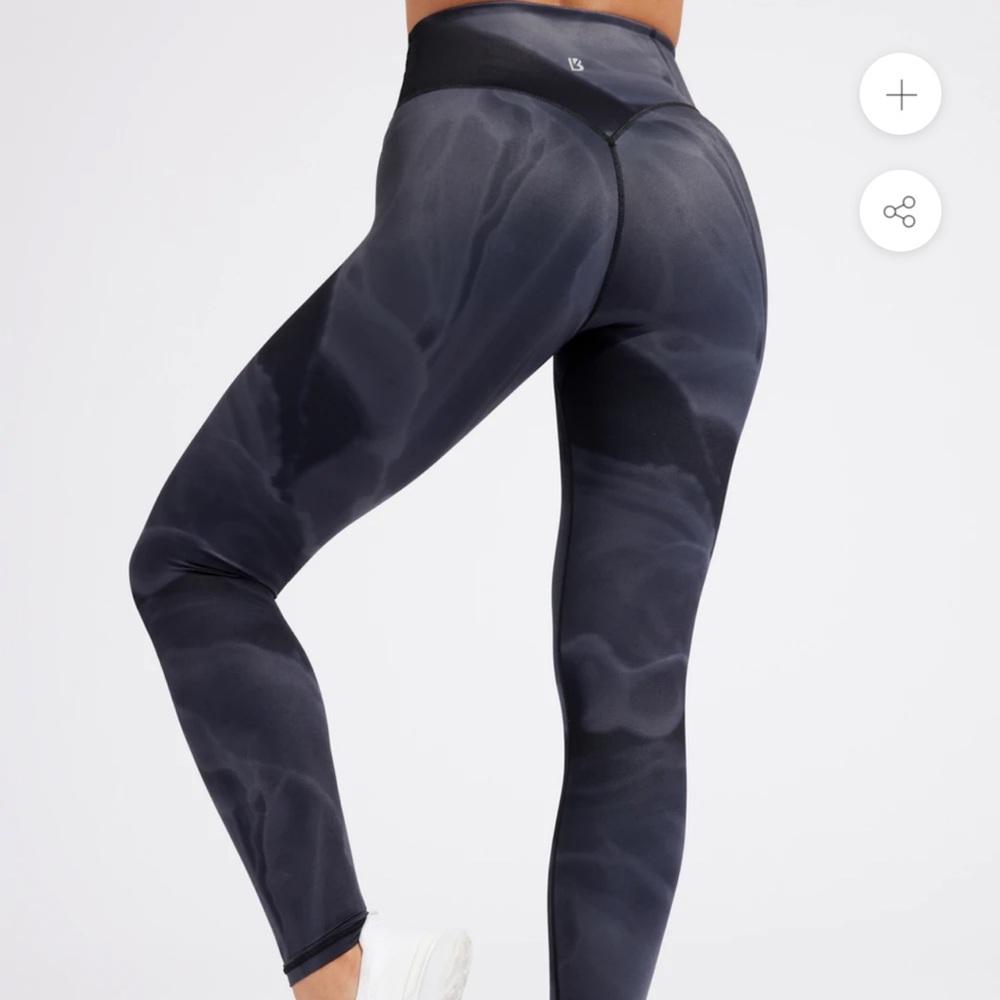 💕 Buffbunny Charcoal Meta Marble High-Rise Leggings